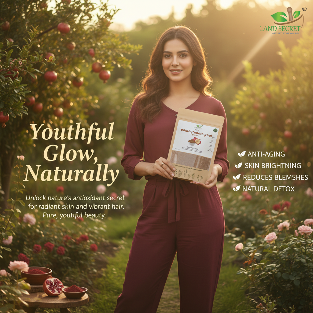 Pomegranate Peel Rich in anti-oxidants and Vitamin C | Skin and Hair Mask Powder | Promotes Youthful Skin