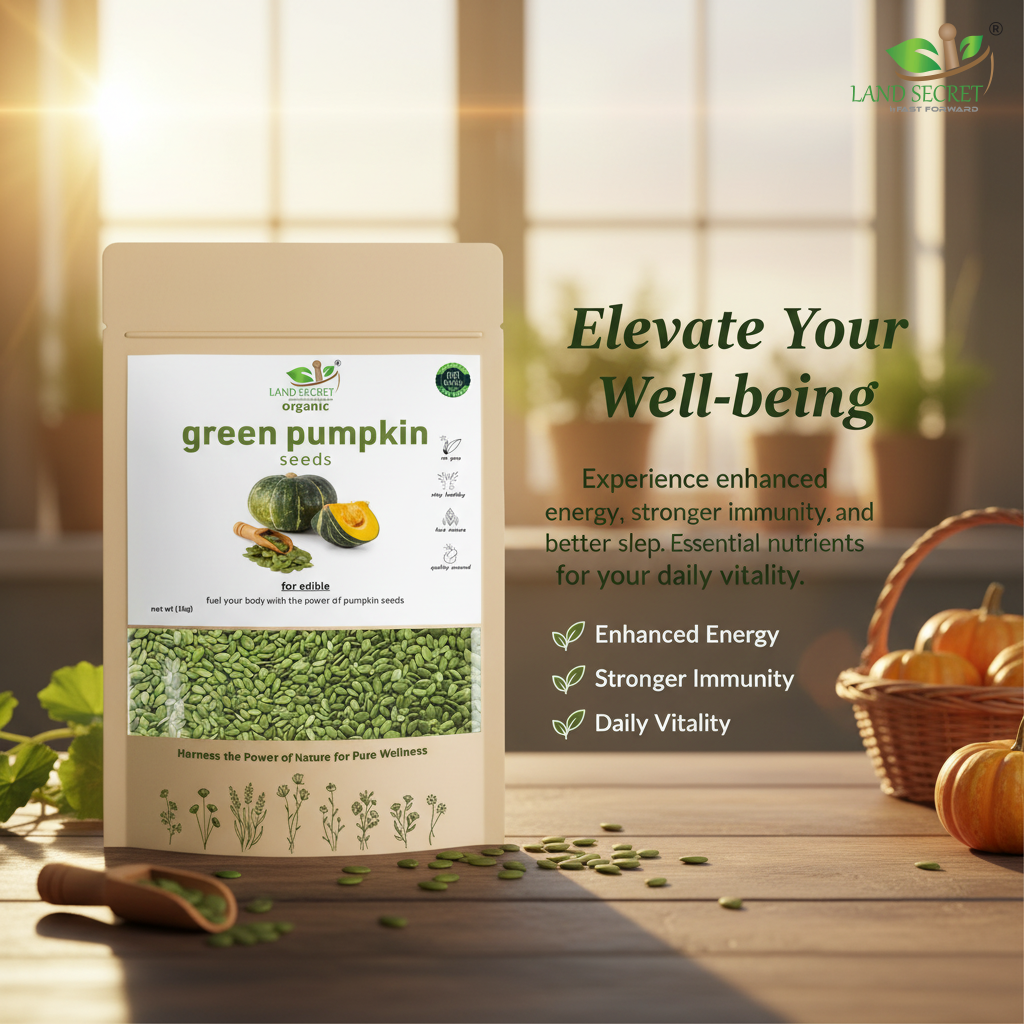 Premium Green Pumpkin Seeds – Raw, Natural Superfood Rich in Protein, Fiber, Zinc, Magnesium, Antioxidants & Essential Nutrients for Energy, Immunity & Heart Health