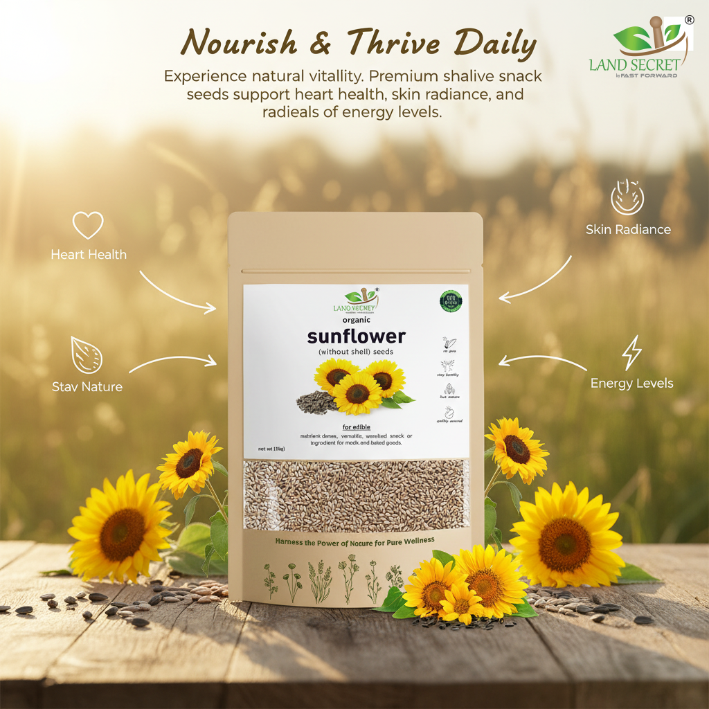 Premium Sunflower Seeds (Without Shell) – Ready-to-Eat Superfood Rich in Protein, Fiber, Healthy Fats, Antioxidants, Vitamins & Minerals