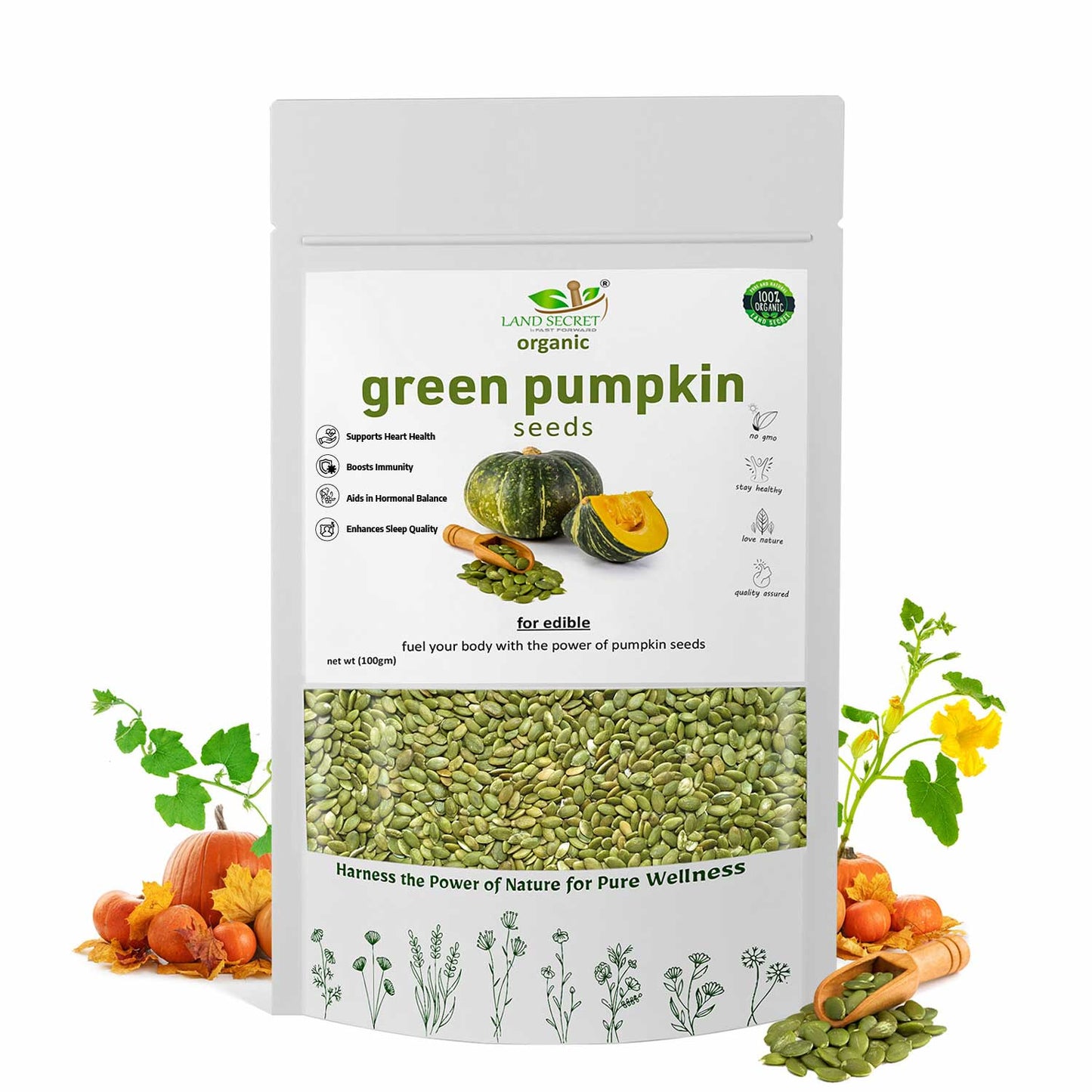 Premium Green Pumpkin Seeds – Raw, Natural Superfood Rich in Protein, Fiber, Zinc, Magnesium, Antioxidants & Essential Nutrients for Energy, Immunity & Heart Health