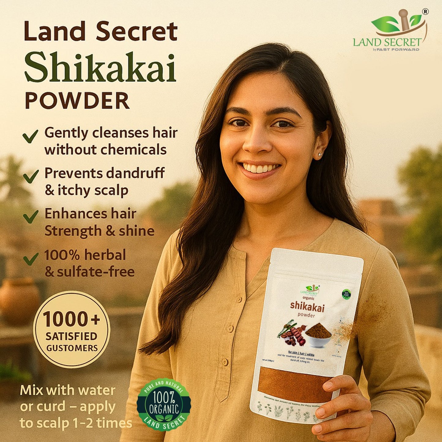 Shikakai Powder for Hair Growth Acacia Concinna Shikai Powder 100% Pure and Natural Hair Conditioner