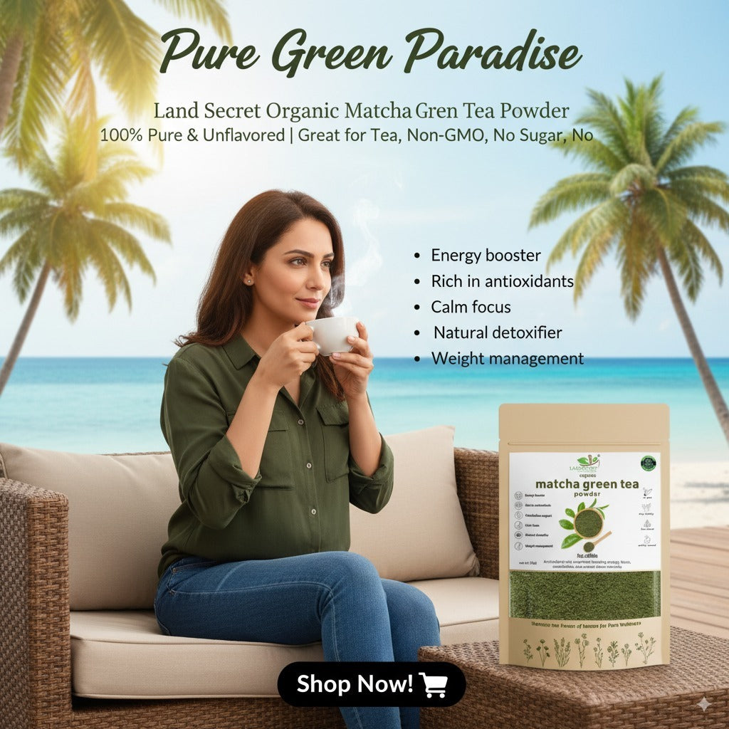 Organic Matcha Green Tea Powder 100% Pure & Unflavored | Great for Tea, Non-GMO, No Sugar