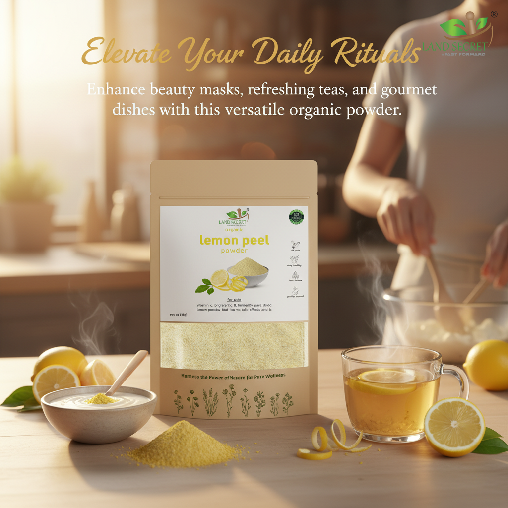 Lemon Peel Powder for DIY Beauty Products - Detoxifies and Brightens Skin