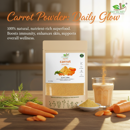 Carrot Powder – 100% Natural, Nutrient-Rich Superfood | Vitamin-Rich Ingredient for Smoothies, Baking & Cooking