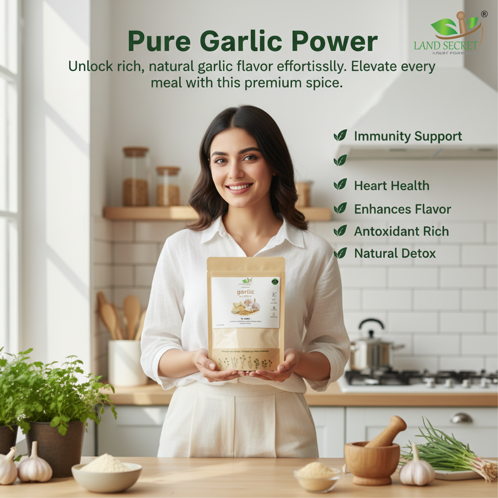 Garlic Powder – Premium Quality 100% Natural Spice | Healthy Seasoning for Cooking, Flavor & Taste Enhancement
