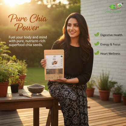 Premium Chia Seeds – Natural Superfood Rich in Omega-3, Fiber, Protein, Antioxidants for Weight Loss, Digestion, Heart & Brain Health