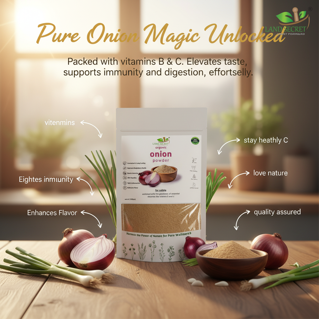 Onion Powder – 100% Pure & Natural | Rich in Vitamin B & C, Perfect for Cooking & Seasoning