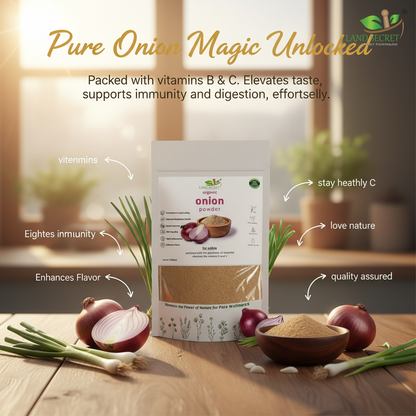 Onion Powder – 100% Pure & Natural | Rich in Vitamin B & C, Perfect for Cooking & Seasoning