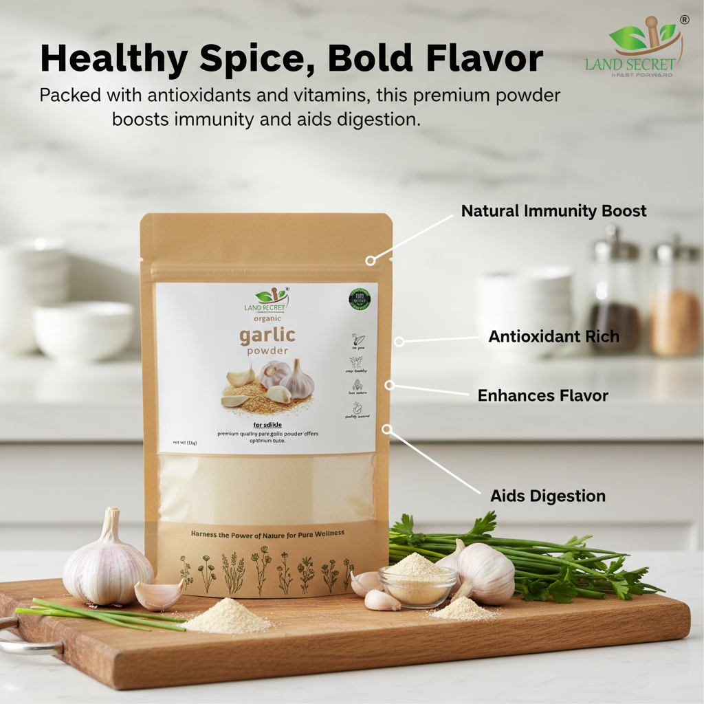 Garlic Powder – Premium Quality 100% Natural Spice | Healthy Seasoning for Cooking, Flavor & Taste Enhancement