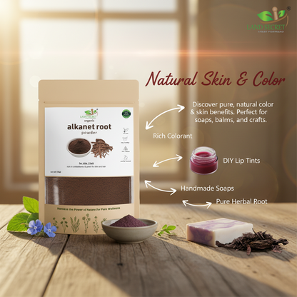 Alkanet Root Powder (Ratan Jot) – 100% Natural Herbal Colorant for Soap Making, Lip Balm, Skincare & DIY Crafts