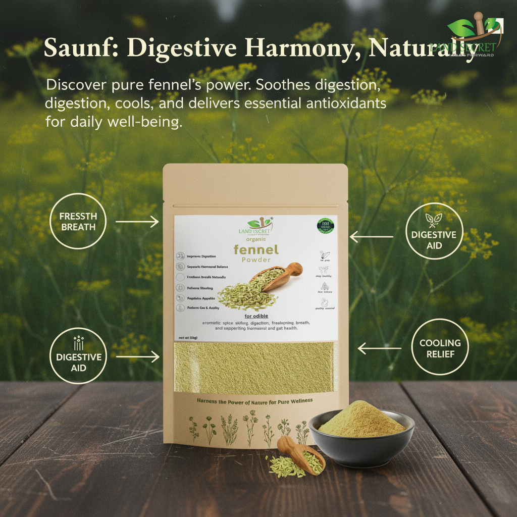 Saunf Powder (Fennel) | Natural Digestive Aid | Cooling Relief | Rich in Fiber & Antioxidants | 100% Pure