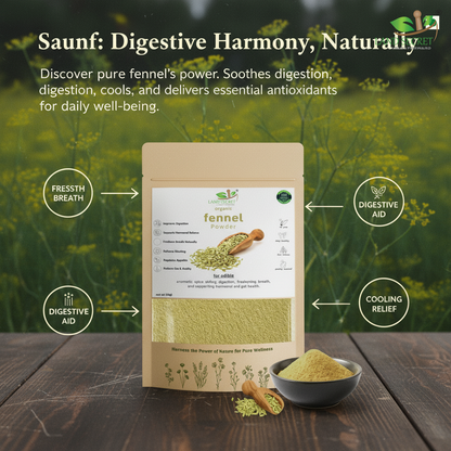 Saunf Powder (Fennel) | Natural Digestive Aid | Cooling Relief | Rich in Fiber & Antioxidants | 100% Pure