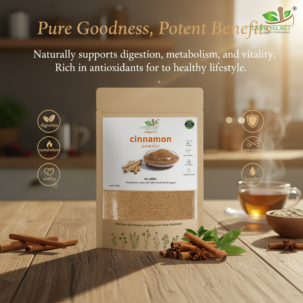 Cinnamon Fine Powder – 100% Pure & Raw Dar Chini Powder | Aromatic Spice for Baking, Cooking & Smoothies