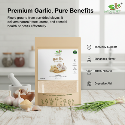 Garlic Powder – Premium Quality 100% Natural Spice | Healthy Seasoning for Cooking, Flavor & Taste Enhancement