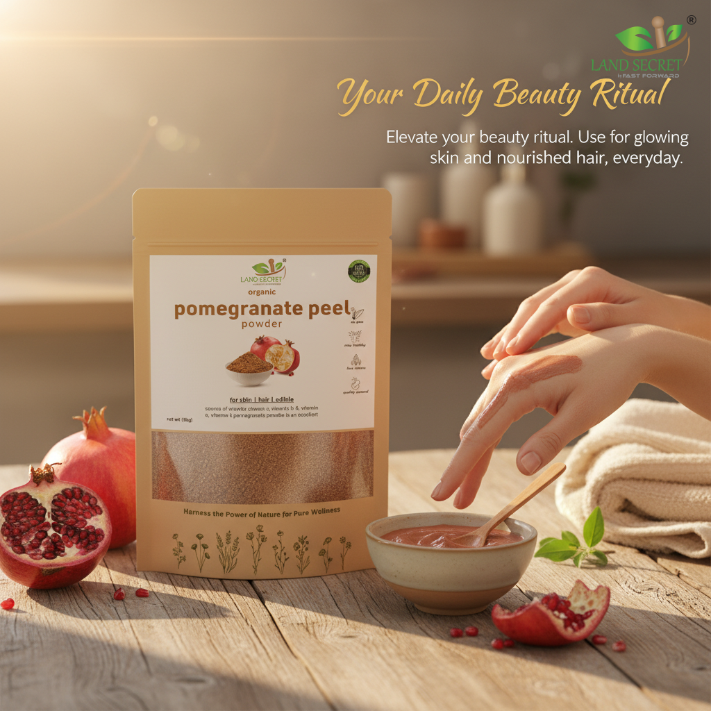Pomegranate Peel Rich in anti-oxidants and Vitamin C | Skin and Hair Mask  Powder | Promotes Youthful Skin
