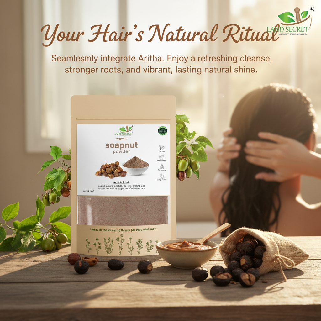 Aritha Powder (Soapnut / Sapindus Laurifolia) – 100% Natural Hair Cleanser for Silky, Shiny & Healthy Hair