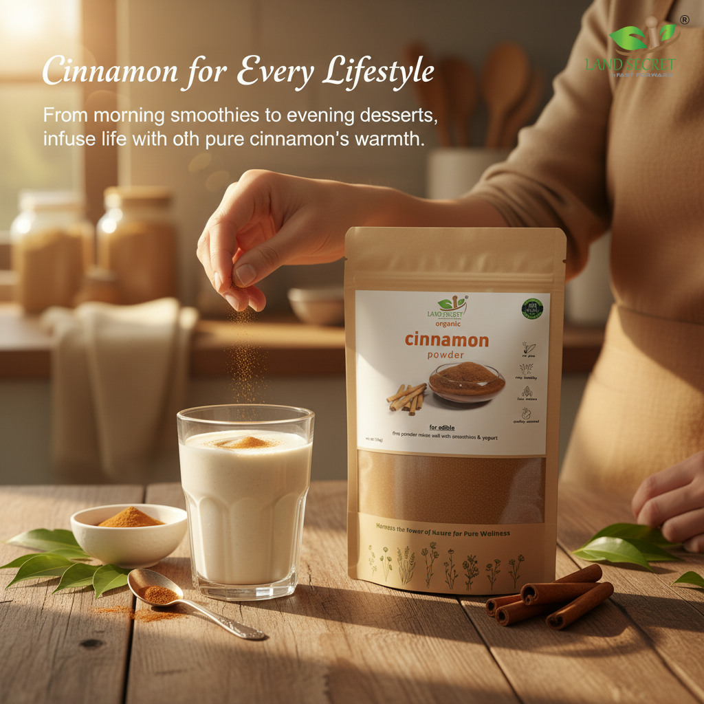 Cinnamon Fine Powder – 100% Pure & Raw Dar Chini Powder | Aromatic Spice for Baking, Cooking & Smoothies