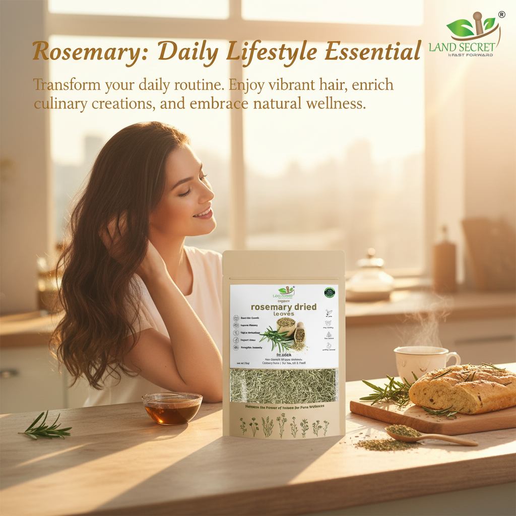 Rosemary Dried Leaves – 100% Natural Herbal Tea & Culinary Spice for Hair Growth, Digestion, Stress Relief, Relaxation & Flavorful Cooking