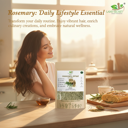 Rosemary Dried Leaves – 100% Natural Herbal Tea & Culinary Spice for Hair Growth, Digestion, Stress Relief, Relaxation & Flavorful Cooking