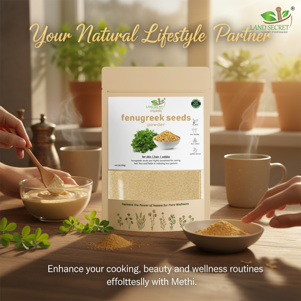 Fenugreek Seed Powder – 100% Pure Methi Seeds Ground (Trigonella Foenum-Graecum) for Hair, Skin & Wellness