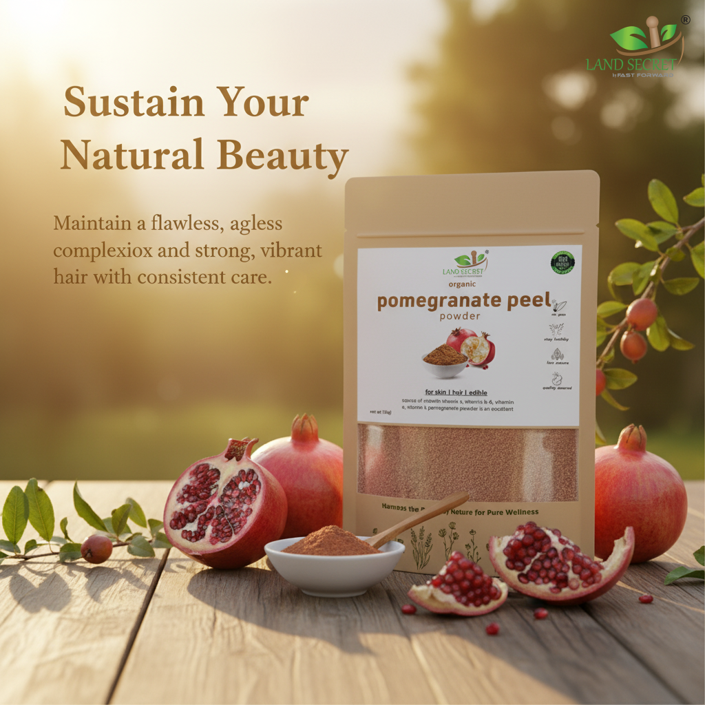 Pomegranate Peel Rich in anti-oxidants and Vitamin C | Skin and Hair Mask  Powder | Promotes Youthful Skin