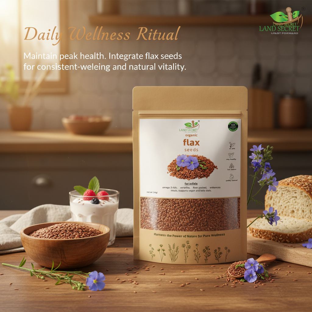 Premium Flax Seeds – Rich in Omega-3 Fatty Acids, Dietary Fiber, Protein, Antioxidants & Essential Nutrients for Heart Health, Digestion & Wellness