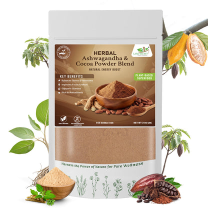 Energy Boost Cocoa Blend – Herbal Natural Drink Mix | Cocoa & Ashwagandha for Energy, Focus & Stamina