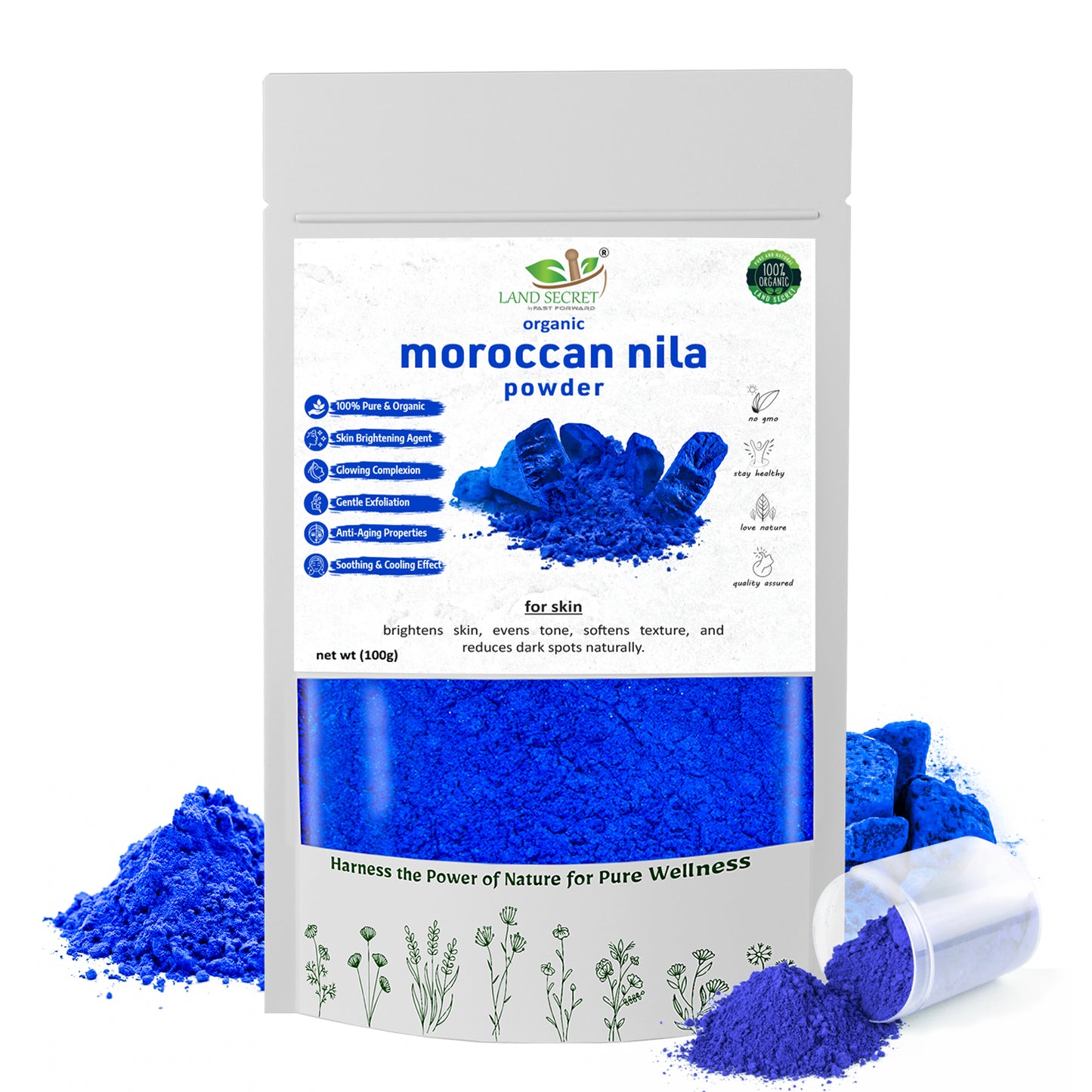 Land Secret Pure Moroccan Beauty Essentials– Natural Skin Brightening & Detoxifying Mask for Face & Body