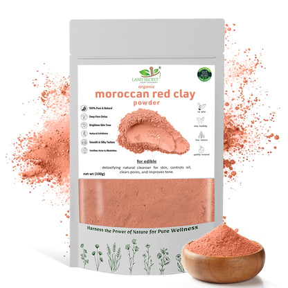 Land Secret Pure Moroccan Beauty Essentials– Natural Skin Brightening & Detoxifying Mask for Face & Body