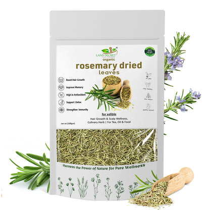 Rosemary Dried Leaves – 100% Natural Herbal Tea & Culinary Spice for Hair Growth, Digestion, Stress Relief, Relaxation & Flavorful Cooking