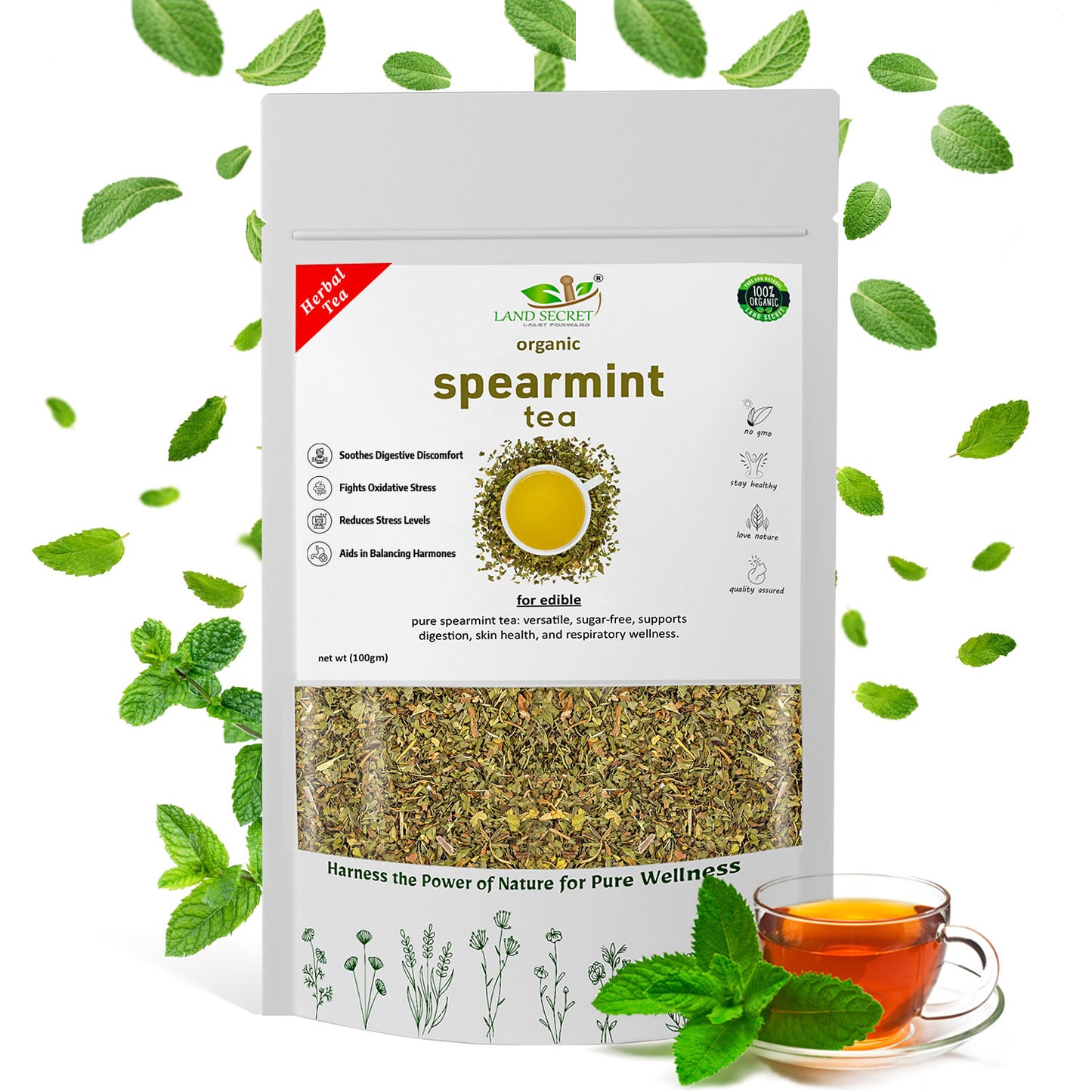 Herbal Spearmint Tea – Refreshing, 100% Natural, and Healthy Tea for Digestive Health & Relaxation