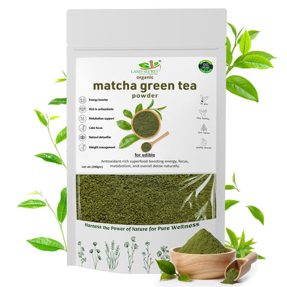 Organic Matcha Green Tea Powder 100% Pure & Unflavored | Great for Tea, Non-GMO, No Sugar