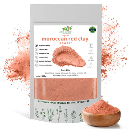 Land Secret Pure Moroccan Beauty Essentials– Natural Skin Brightening & Detoxifying Mask for Face & Body