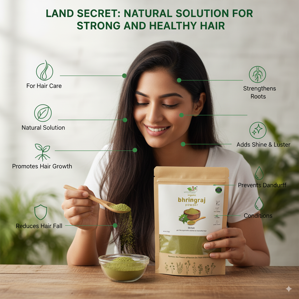Bhringraj Powder for Hair Care Natural Solution for Strong and Healthy Hair