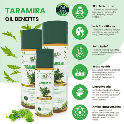 Land Secret Taramira Oil: Organic Cold-Pressed Arugula Seed Carrier Oil