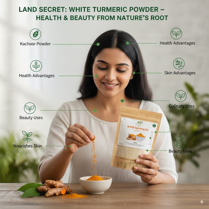 White Turmeric Powder - Kachoor Powder - Health and Skin Advantages, Culinary and Beauty Uses
