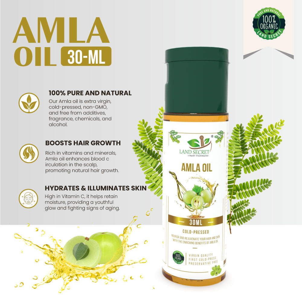 Amla Oil – 100% Pure & Natural Hair Oil for Stronger, Thicker Hair Growth & Scalp Nourishment