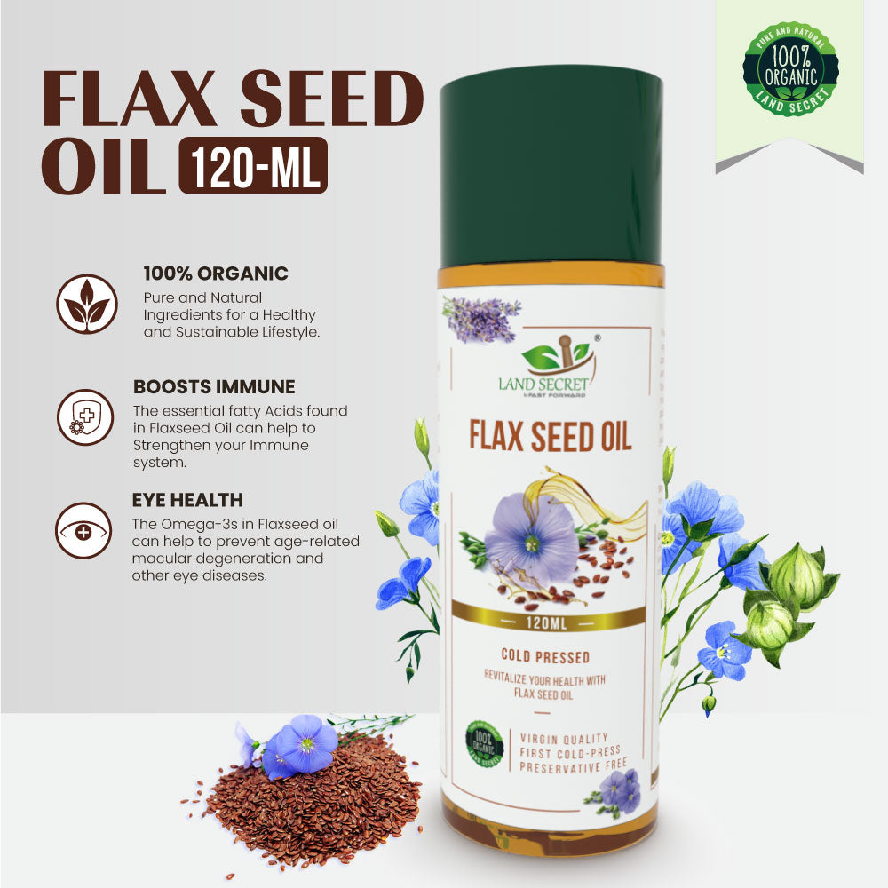 Organic Flax Seed Oil - Cold Pressed and Unrefined for Superior Health Benefits