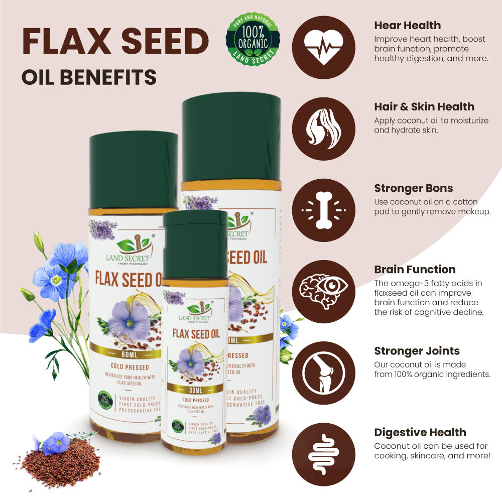 Organic Flax Seed Oil - Cold Pressed and Unrefined for Superior Health Benefits