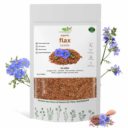 Premium Flax Seeds – Rich in Omega-3 Fatty Acids, Dietary Fiber, Protein, Antioxidants & Essential Nutrients for Heart Health, Digestion & Wellness