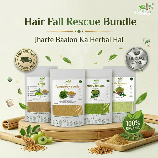 Land Secret Hair Fall Rescue Bundle – Herbal Hair Growth & Anti-Hair Fall Kit