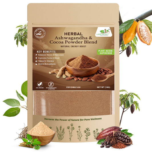 Energy Boost Cocoa Blend – Herbal Natural Drink Mix | Cocoa & Ashwagandha for Energy, Focus & Stamina