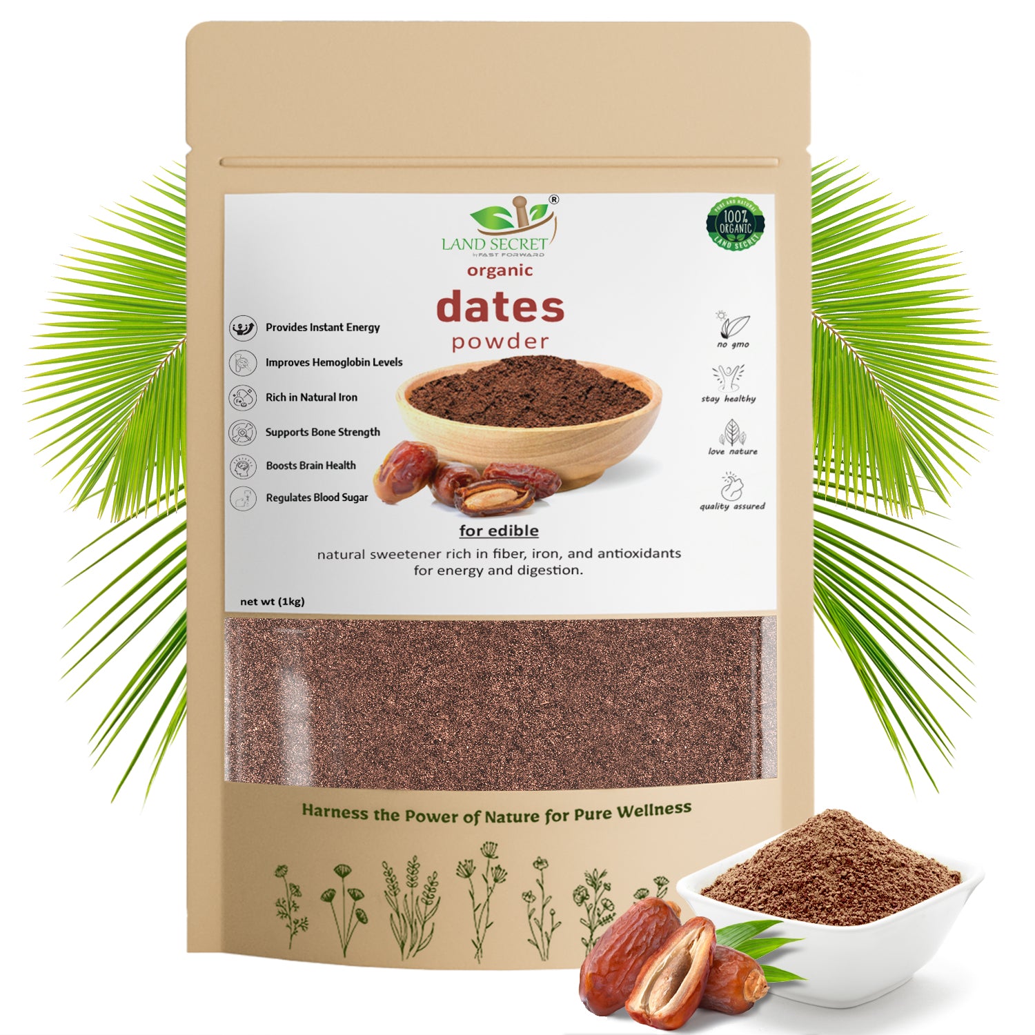 Dates Powder 100g | Natural Energy Booster & Sweetener | Rich in Iron ...