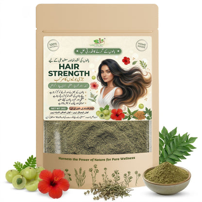 Land Secret Hair Growth & Strength Herbal Blend – 100% Natural Hair Mask Powder