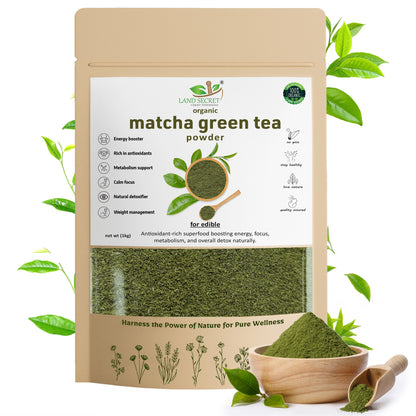 Organic Matcha Green Tea Powder 100% Pure & Unflavored | Great for Tea, Non-GMO, No Sugar