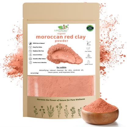 Land Secret Pure Moroccan Beauty Essentials– Natural Skin Brightening & Detoxifying Mask for Face & Body