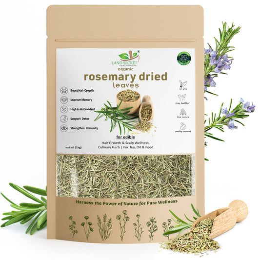 Rosemary Dried Leaves – 100% Natural Herbal Tea & Culinary Spice for Hair Growth, Digestion, Stress Relief, Relaxation & Flavorful Cooking