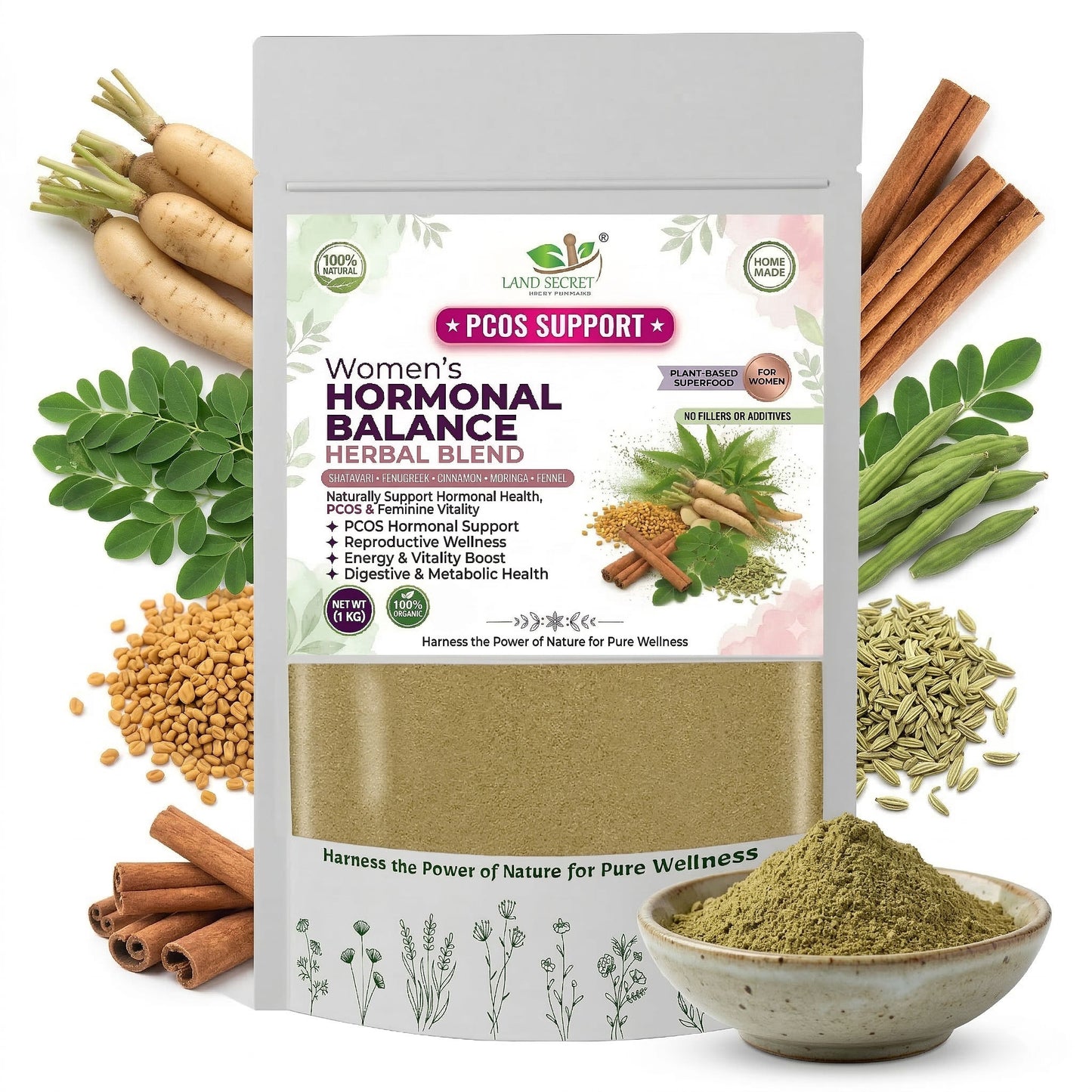 Women's Hormonal Balance Herbal Blend – PCOS Support Powder