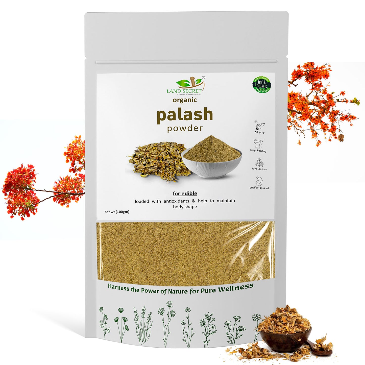 Kamarkas Palash Powder - Organic Solution for Itching, Eczema, and Skin Disorders