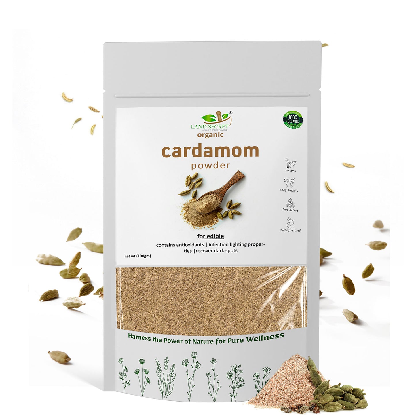 Land-Secret-cardamom-powder-100g